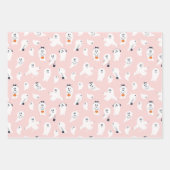 トリックまたは治療幽霊たち ラッピングペーパーシート (正面3)