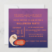 トリックまたは治療 | おかしなハロウィーン 招待状 (正面)