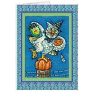 トリックまたは治療、におい私の足ハロウィーンフクロウカード