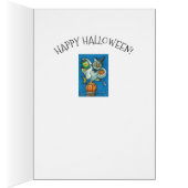 トリックまたは治療、におい私の足ハロウィーンフクロウカード (内側 (右))