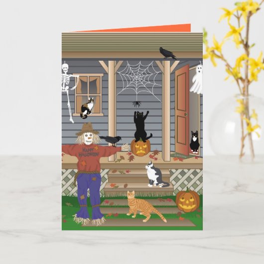 トリックまたは治療 カード (黄色い花)