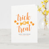 トリックまたは治療 カード (黄色い花)