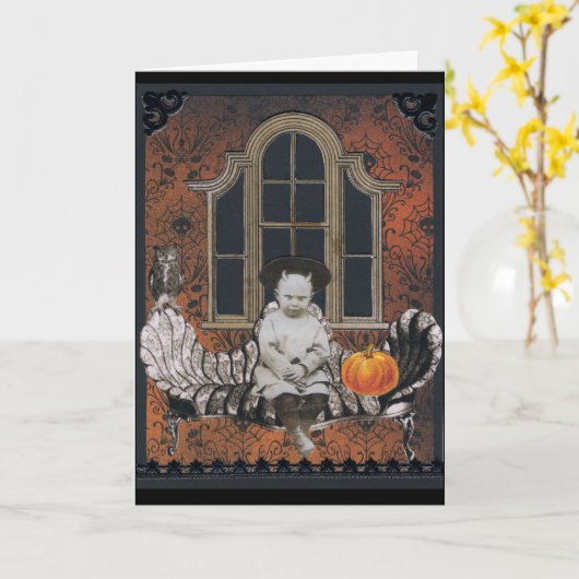 トリックまたは治療 カード (黄色い花)