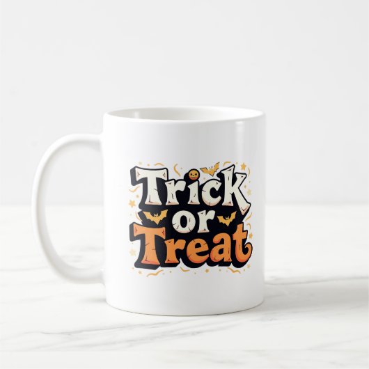 トリックまたは治療 コーヒーマグカップ (左)