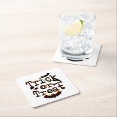 トリックまたは治療 スクエアペーパーコースター (インサイチュ)