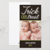 トリックまたは治療 | ハロウィーンフォトカード シーズンカード (正面/裏面)