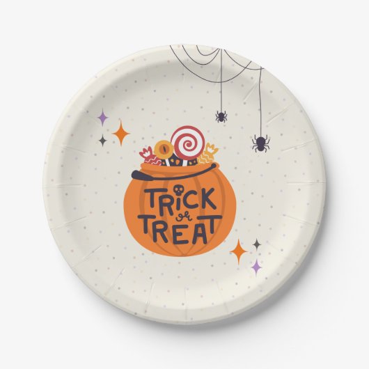 トリックまたは治療 ペーパープレート (正面)