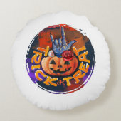 トリックまたは治療 ラウンドクッション (裏面)