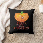 トリックまたは裏切りハロウィンインピーチトランプキンデザイン クッション (ブランケット)