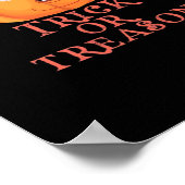 トリックまたは裏切りハロウィンインピーチトランプキンデザイン ポスター (角)