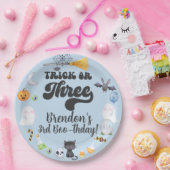 トリックまたは3ハロウィーン男の子の誕生日紙プレート ペーパープレート (パーティー)