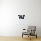 トリックまたは。トリートハロウィーン不気味なブラックシンプルミニ タペストリー (インサイチュ)