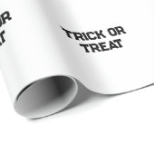 トリックまたは。トリートハロウィーン不気味なブラックシンプルミニ ラッピングペーパー (ロールコーナー)