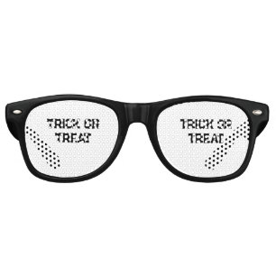 トリックまたは。トリートハロウィーン不気味なブラックシンプルミニ レトロサングラス