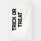 トリックまたは。トリートハロウィーン不気味なブラックシンプルミニ 横断幕 (縦)
