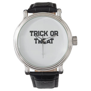 トリックまたは。トリートハロウィーン不気味なブラックシンプルミニ 腕時計