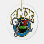 トリックを渡されるBMX 1 セラミックオーナメント (左)