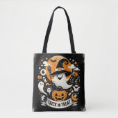 トリックアトリートカートウィッチ幽霊トートバッグ トートバッグ (正面)