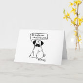 トリックアンドトリートパグ カード (黄色い花)