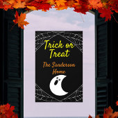 トリックアンドトリートミニマル幽霊ハロウィンファミリー ウィンドウサイン