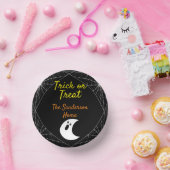 トリックアンドトリートミニマル幽霊ハロウィンファミリー ペーパーボウル (パーティー)