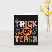 トリックア教えおもしろい先生ハロウィーン幽霊 カード (黄色い花)
