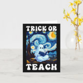 トリックア教え幽霊先生ハロウィンヴァンゴッホセント カード (黄色い花)