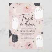 トリックオアスリーボホハロウィーン幽霊3日 招待状 (正面/裏面)