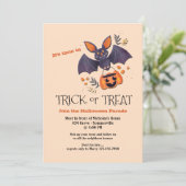 トリックオアトリートこうもりハロウィンパレード招待状 招待状 (スタンド正面)