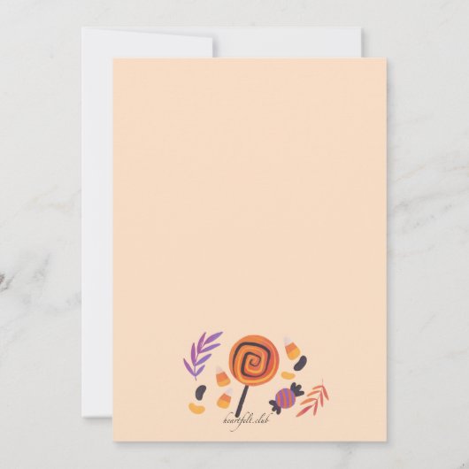 トリックオアトリートこうもりハロウィンパレード招待状 招待状 (裏面)