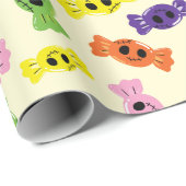 トリックオアトリートキャンディカラフルスシームレスなハロウィーン ラッピングペーパー (ロールコーナー)