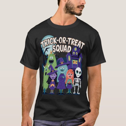 トリックオアトリートスクワッド – ハロウィーンおもしろいfor Everyone Tシャツ (正面)