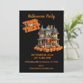 トリックオアトリートハウス幽霊のよく出るブラックハロウィーン 招待状 (スタンド正面)