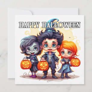 トリックオアトリートハッピーハローウィン 子供へ カード