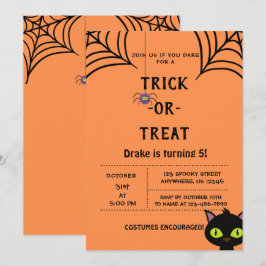 トリックオアトリートハロウィンスパイダーズ招待状 招待状
