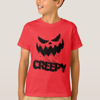 トリックオアトリートハロウィン不気味顔Tシャツ Tシャツ