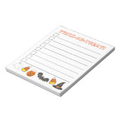 トリックオアトリートハロウィーンこうもりかぼちゃの幽霊魔女 ノートパッド (回転)