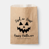 トリックオアトリートハロウィーンのカボチャのちょうちんハッピーハローウィン フェイバーバッグ (正面)