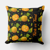 トリックオアトリートハロウィーンのカボチャのちょうちんハロウィーンカボチャ クッション (正面)