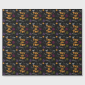 トリックオアトリートハロウィーンカボチャ幽霊猫 ラッピングペーパー (フラット)