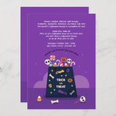 トリックオアトリートハロウィーンバッグ招待状 招待状 (正面/裏面)