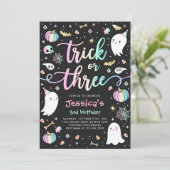 トリックオアトリートハロウィーン幽霊3rd誕生日パーティー 招待状 (スタンド正面)