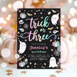 トリックオアトリートハロウィーン幽霊3rd誕生日パーティー 招待状