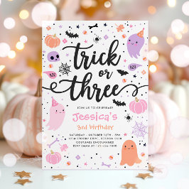 トリックオアトリートハロウィーン幽霊3rd誕生日パーティー 招待状