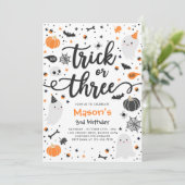 トリックオアトリートハロウィーン幽霊3rd誕生日パーティー 招待状 (スタンド正面)