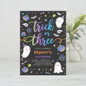 トリックオアトリートハロウィーン幽霊3rd誕生日パーティー 招待状 (スタンド正面)