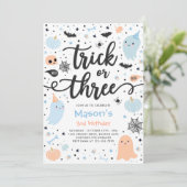 トリックオアトリートハロウィーン幽霊3rd誕生日パーティー 招待状 (スタンド正面)