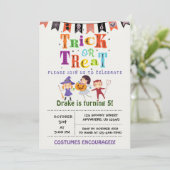 トリックオアトリートハロウィーン誕生日招待状 招待状 (スタンド正面)