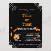 トリックオアトリートハロウィーン誕生日招待状 招待状 (正面/裏面)