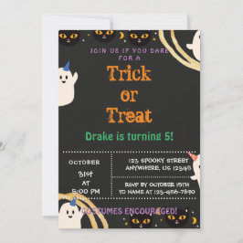 トリックオアトリートハロウィーン誕生日招待状 招待状